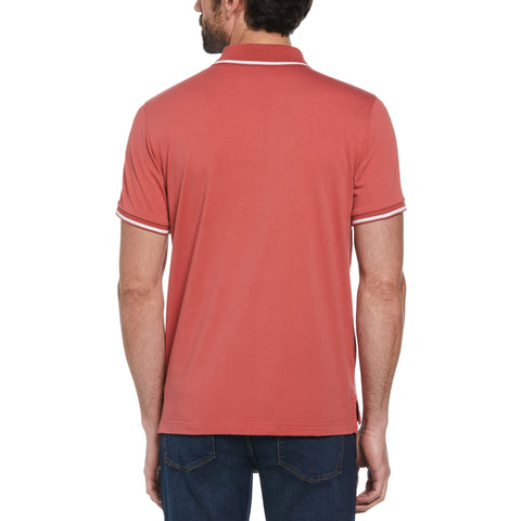 Jersey Tipped Polo (Mineral Red) 