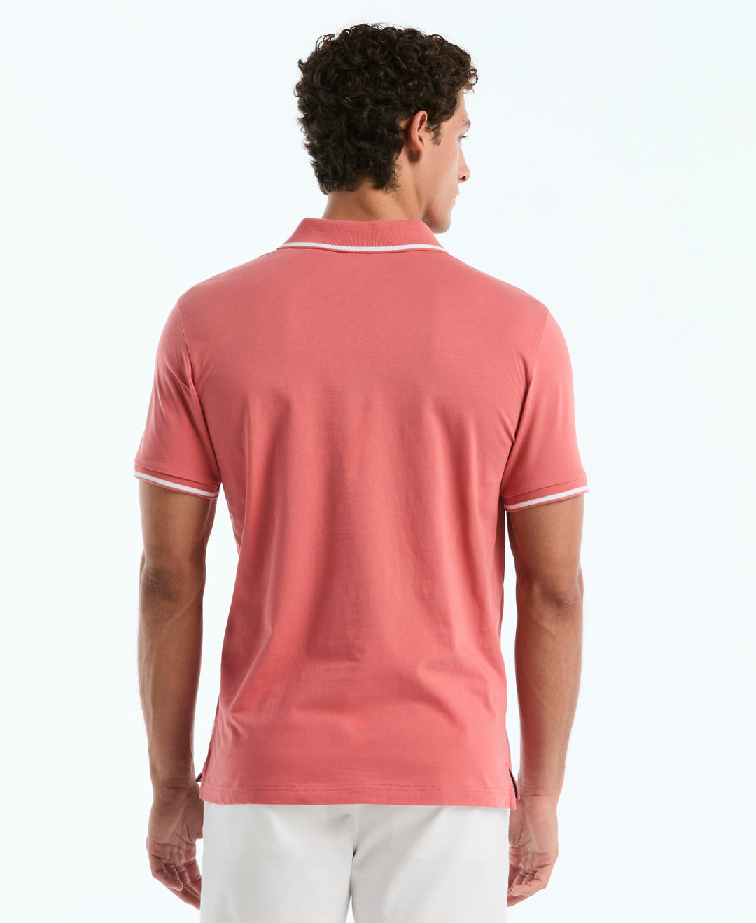 Jersey Tipped Polo (Faded Rose) 