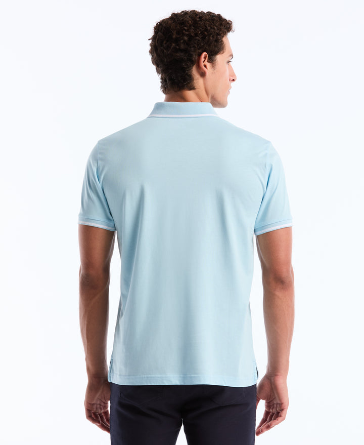 Jersey Tipped Polo (Cool Blue) 