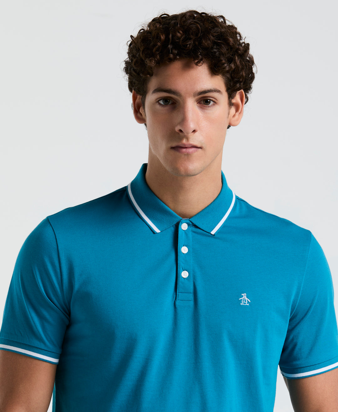 Jersey Tipped Polo (Mosaic Blue) 