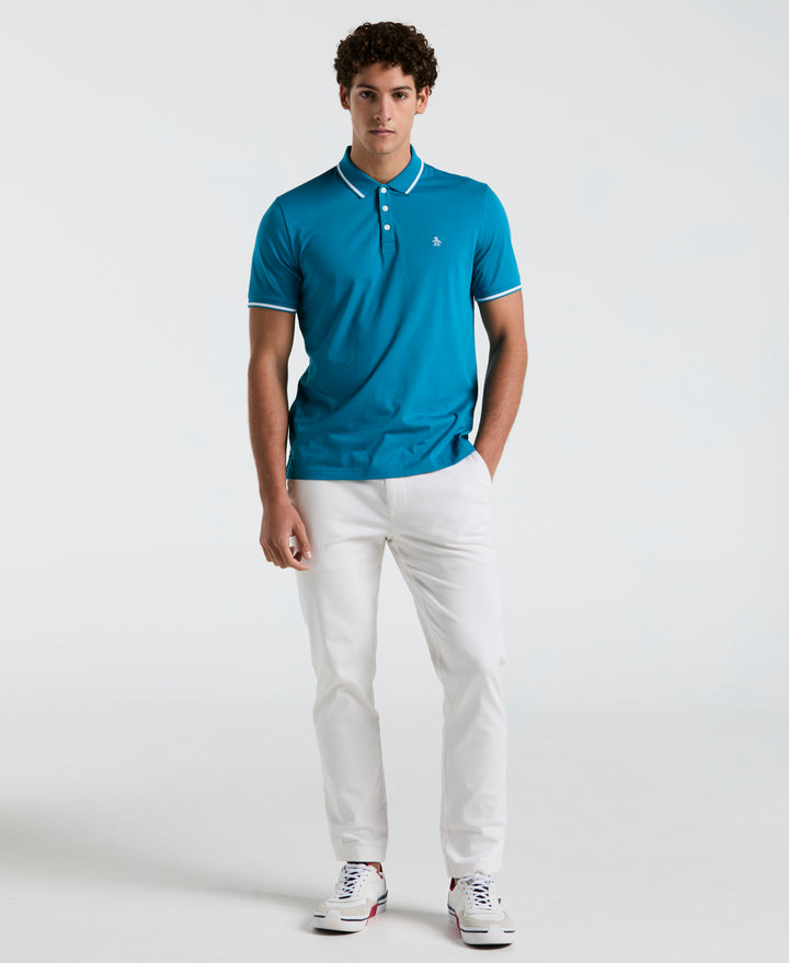 Jersey Tipped Polo (Mosaic Blue) 