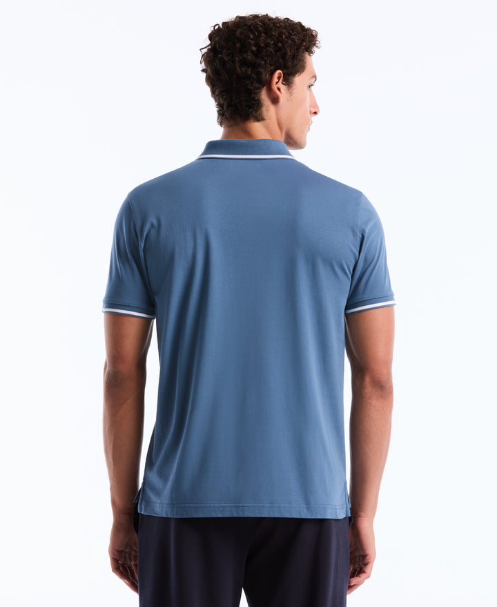 Jersey Tipped Polo (Copen Blue) 