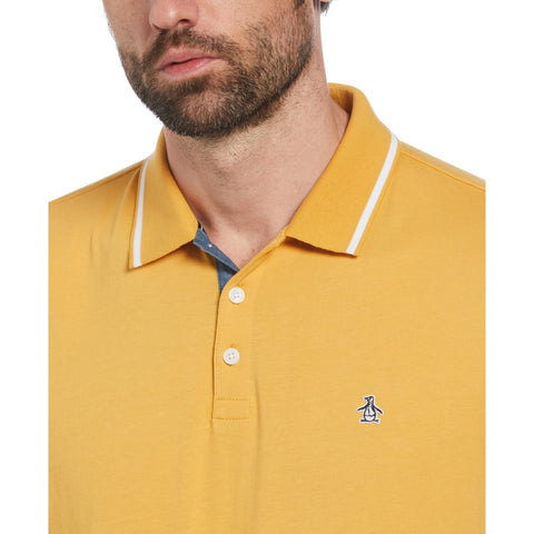 Jersey Tipped Polo (Honey Gold) 