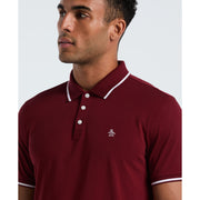 Jersey Tipped Polo (Cabernet) 