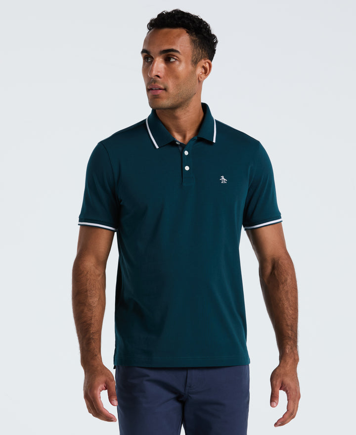 Jersey Tipped Polo (Reflecting Pond) 