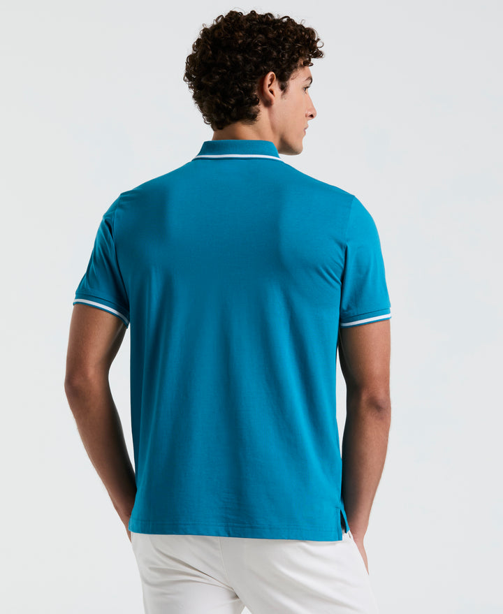Jersey Tipped Polo (Mosaic Blue) 