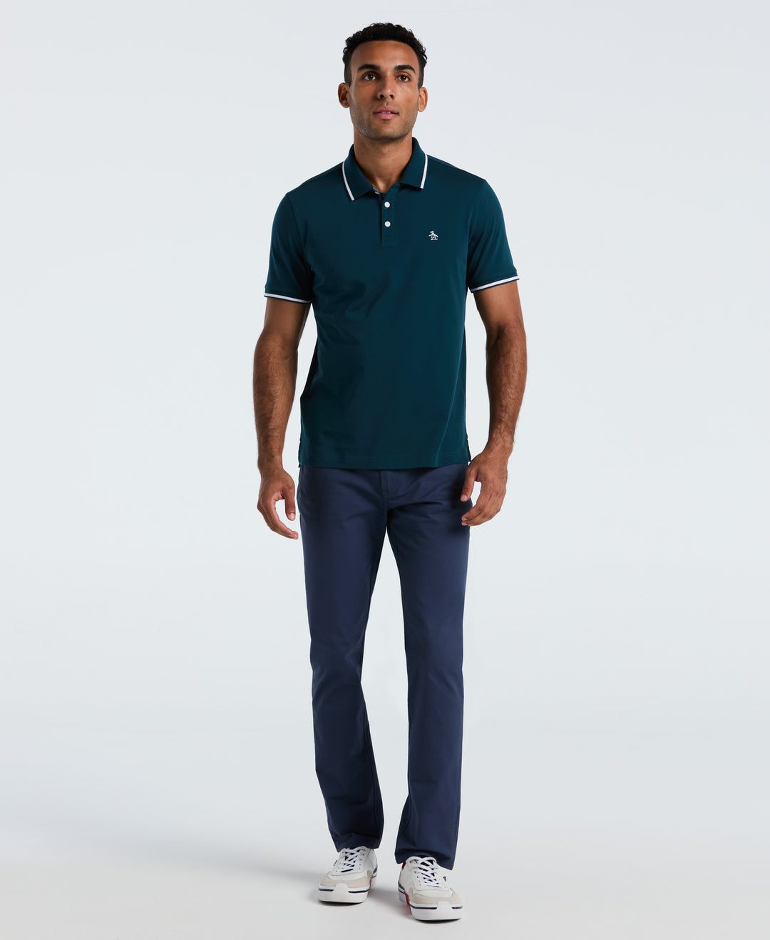 Jersey Tipped Polo (Reflecting Pond) 