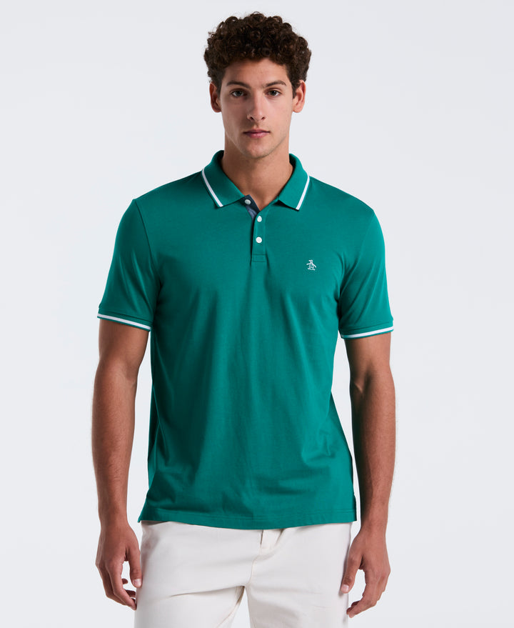 Jersey Tipped Polo (Cadmium Green) 
