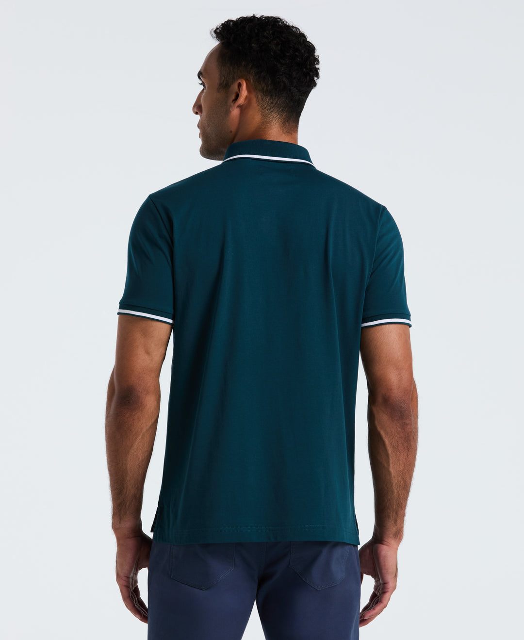 Jersey Tipped Polo (Reflecting Pond) 