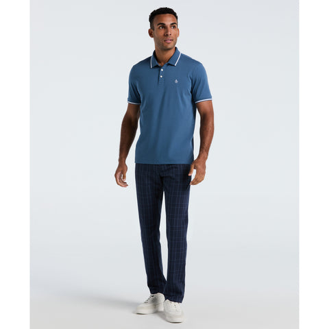 Jersey Tipped Polo (Copen Blue) 