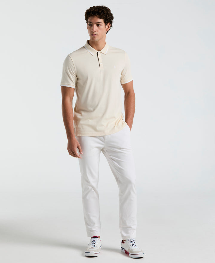 Jersey Tipped Polo (Birch) 