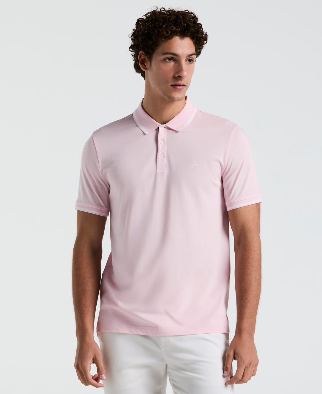 Jersey Tipped Polo (Parfait Pink) 