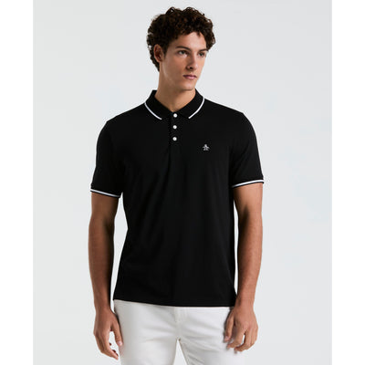Jersey Tipped Polo (True Black) 