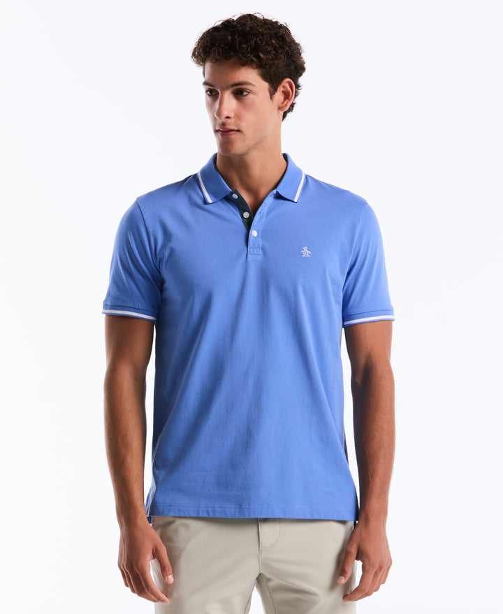 Jersey Tipped Polo (Ultramarine) 