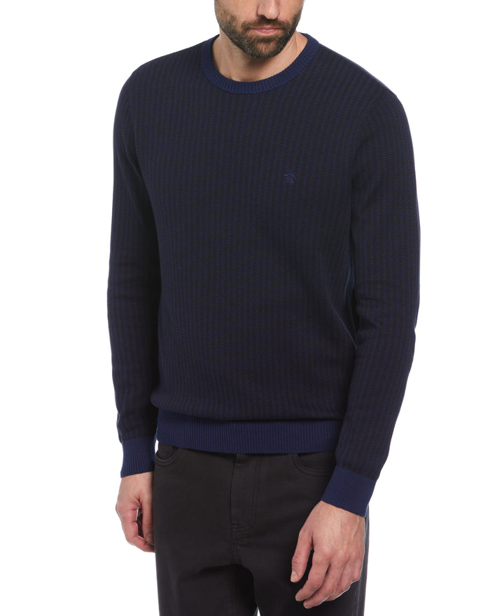 Tonal Jacquard Sweater (Medieval Blue) 