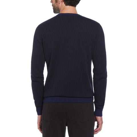 Tonal Jacquard Sweater (Medieval Blue) 