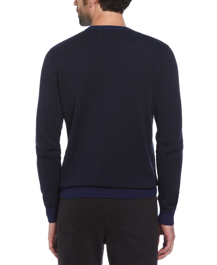 Tonal Jacquard Sweater (Medieval Blue) 