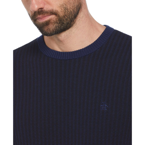 Tonal Jacquard Sweater (Medieval Blue) 