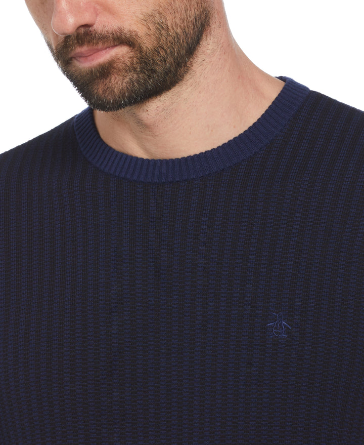 Tonal Jacquard Sweater (Medieval Blue) 