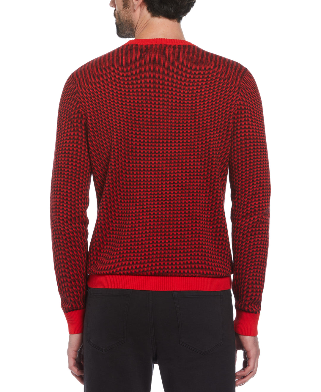 Tonal Jacquard Sweater (Racing Red) 