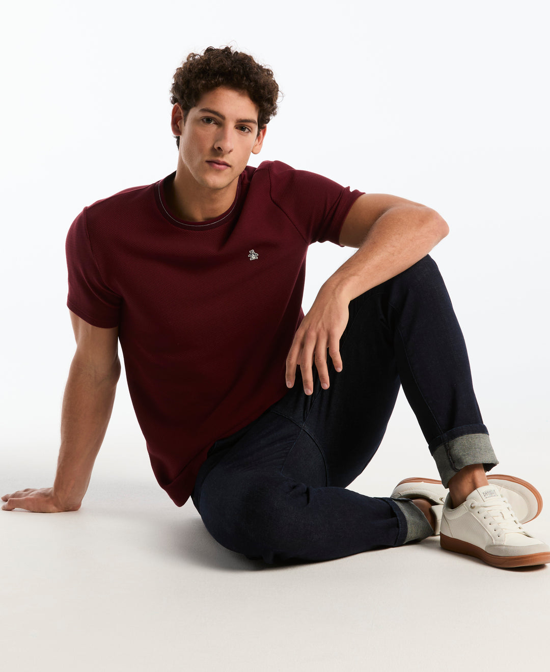Tonal Tipped Pique Tee (Port Royale) 
