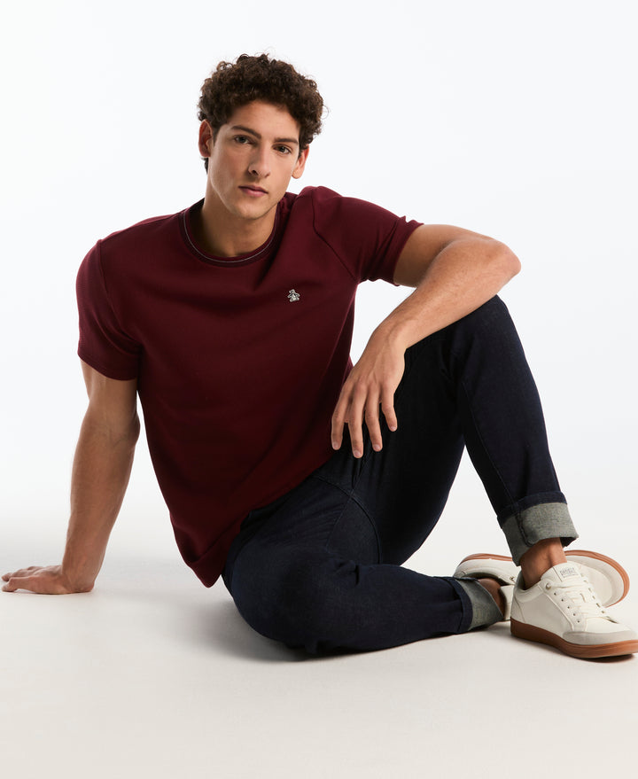 Tonal Tipped Pique Tee (Port Royale) 