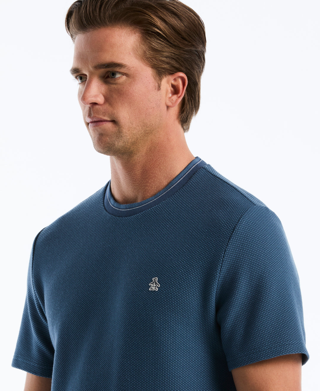 Tonal Tipped Pique Tee (Sargasso Sea) 