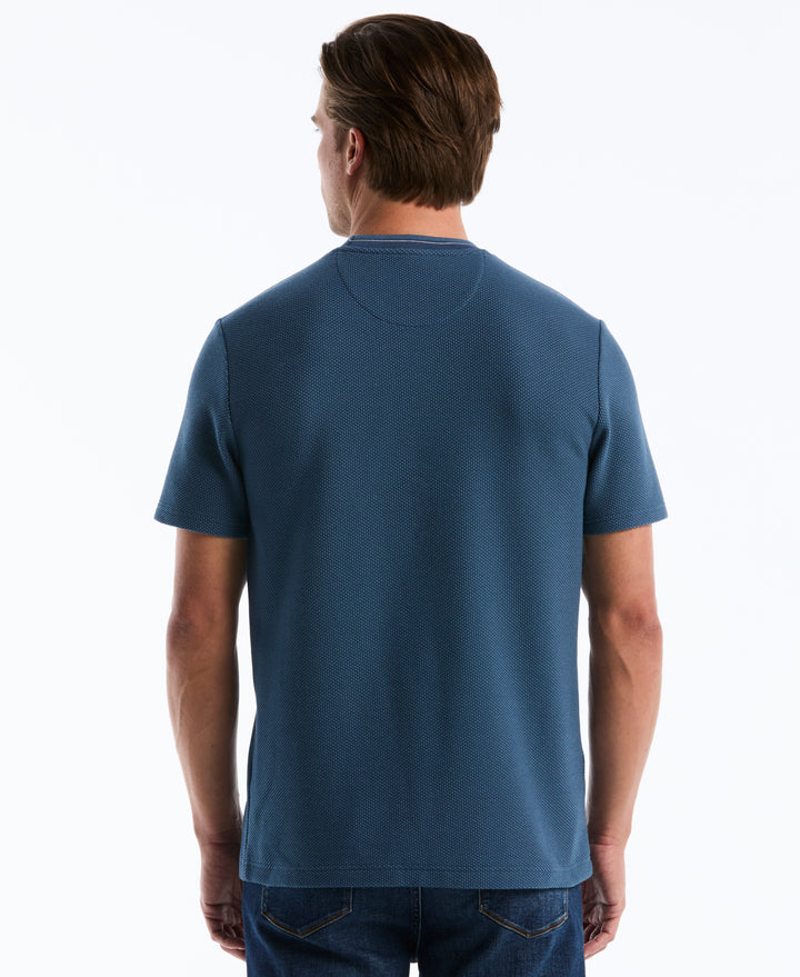 Tonal Tipped Pique Tee (Sargasso Sea) 