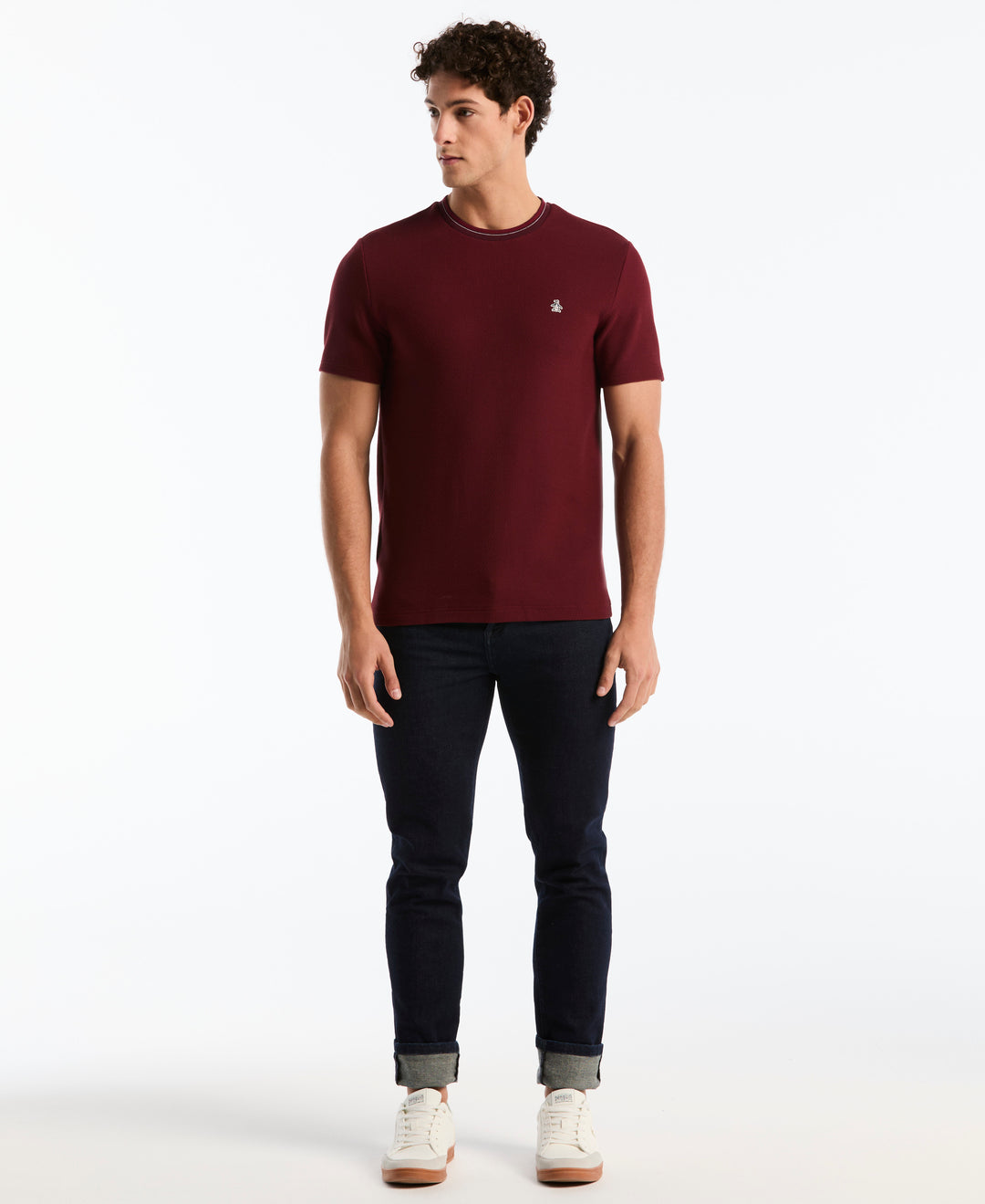 Tonal Tipped Pique Tee (Port Royale) 