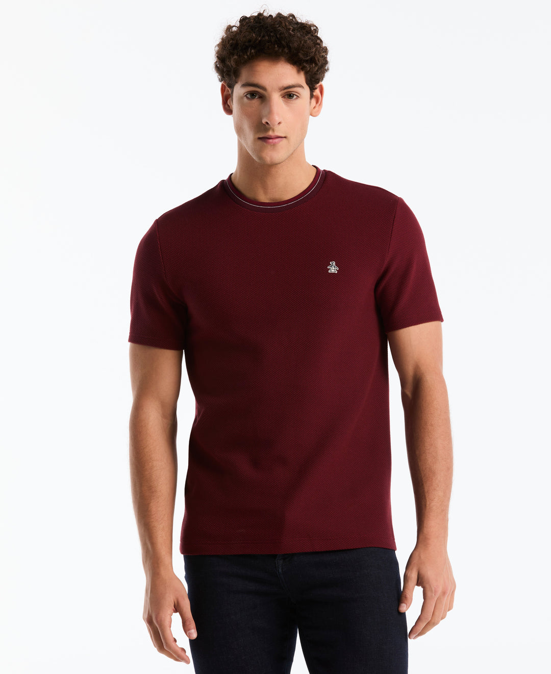 Tonal Tipped Pique Tee (Port Royale) 