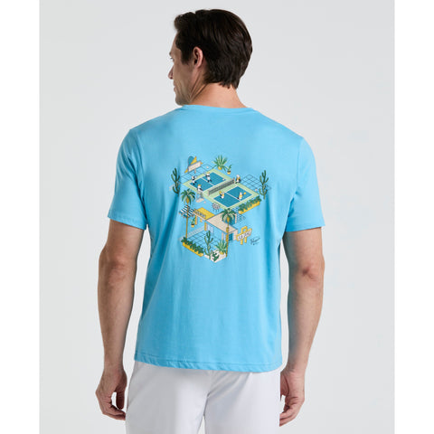 Trademark Paddle Graphic Tennis Tee  (Blue Grotto) 