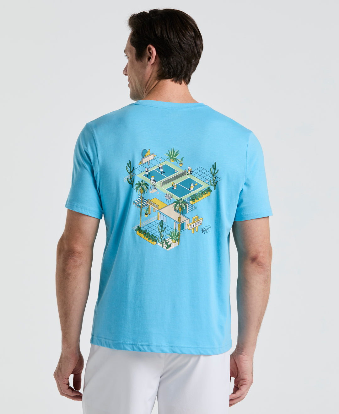 Trademark Paddle Graphic Tennis Tee  (Blue Grotto) 