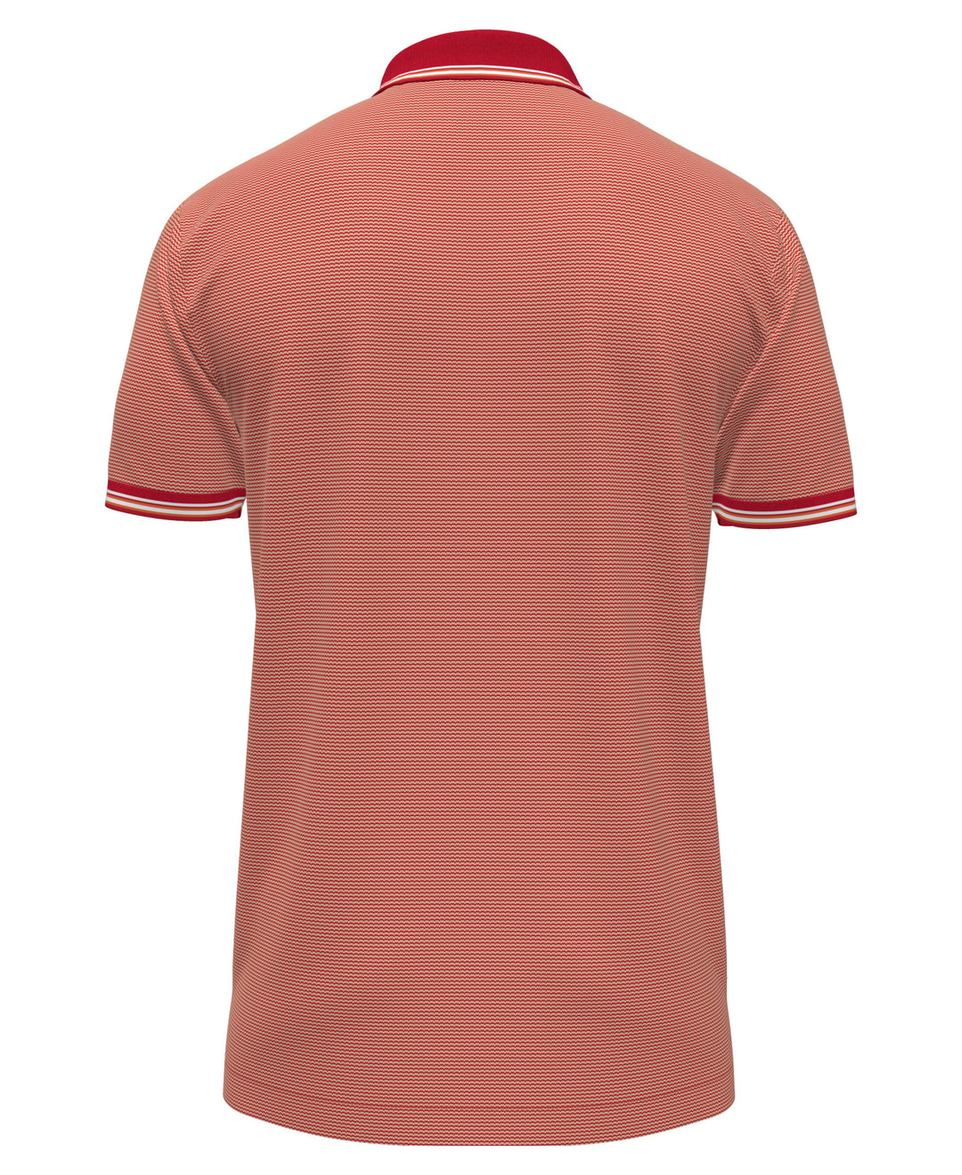 Cotton Tricolor Pique Tipped Polo (True Red) 