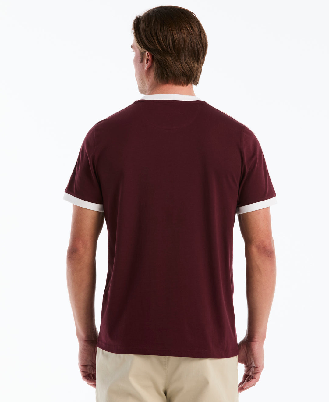 Cotton Tricolor Tape Ringer Tee (Port Royale) 