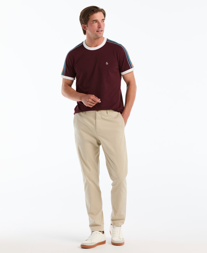 Cotton Tricolor Tape Ringer Tee (Port Royale) 