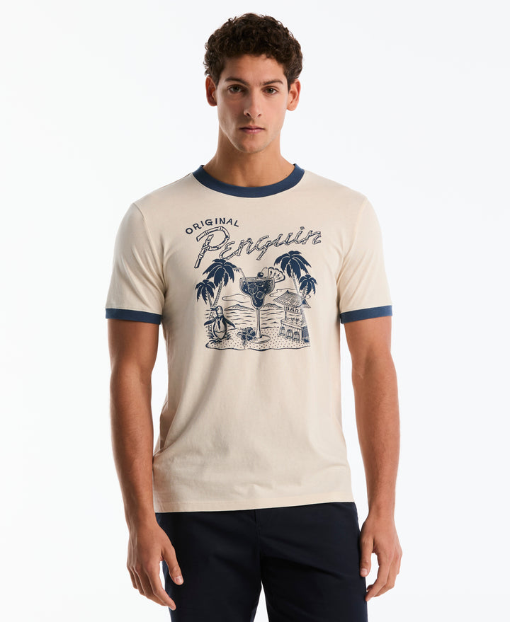 Tropical Drink Graphic Ringer Tee (Birch) 