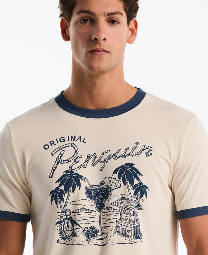 Tropical Drink Graphic Ringer Tee (Birch) 