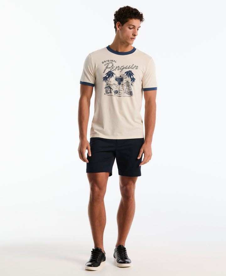 Tropical Drink Graphic Ringer Tee (Birch) 