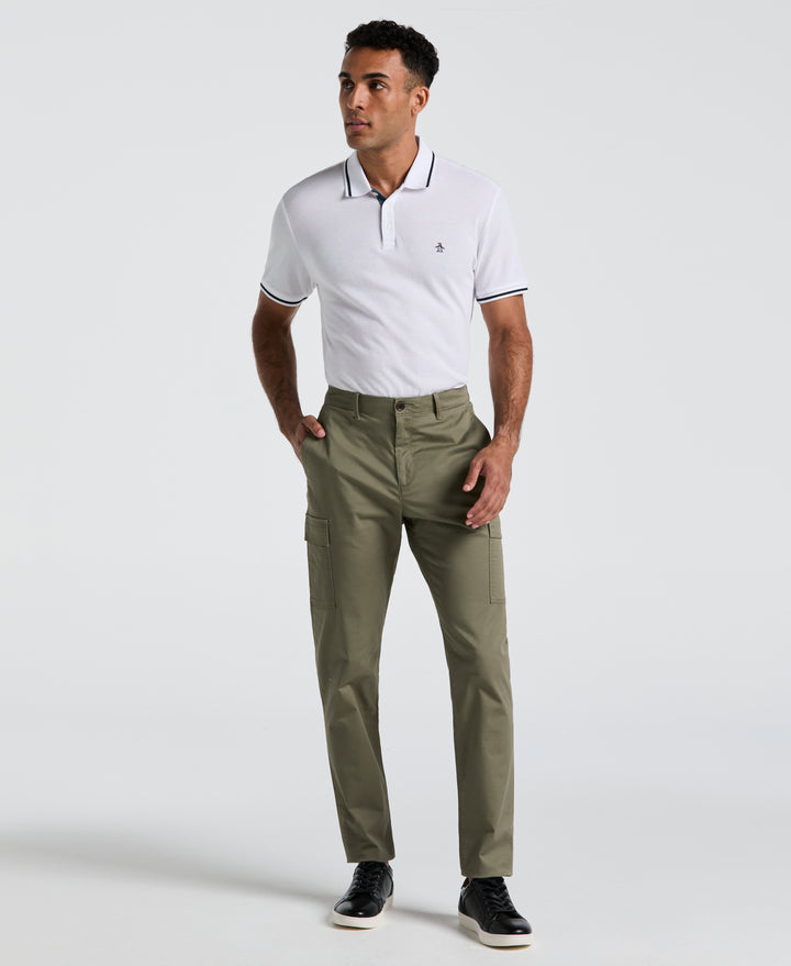 Twill Cargo Trousers (Dusty Olive) 