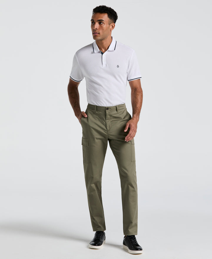 Twill Cargo Trousers (Dusty Olive) 