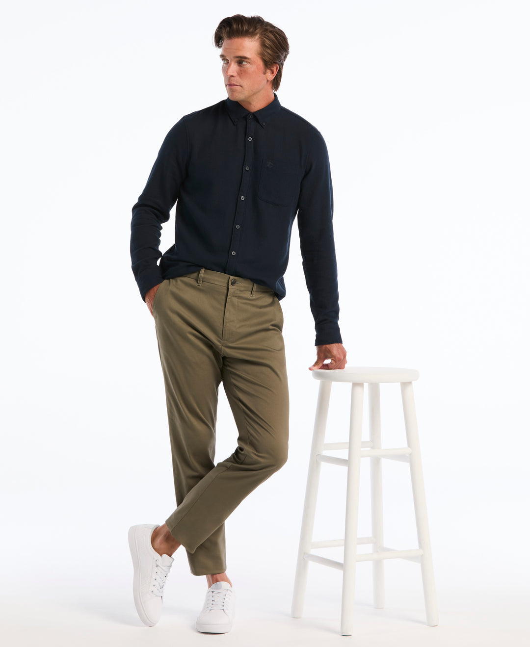 Stretch Twill Chino Pant (Dusty Olive) 
