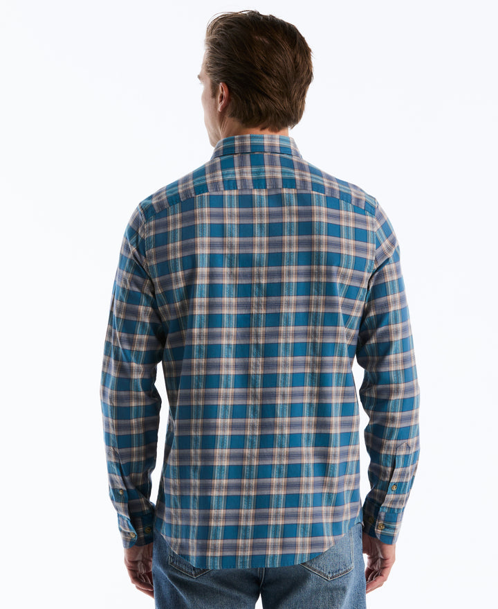 Twill Jaspe Plaid Shirt (Turkish Tile) 