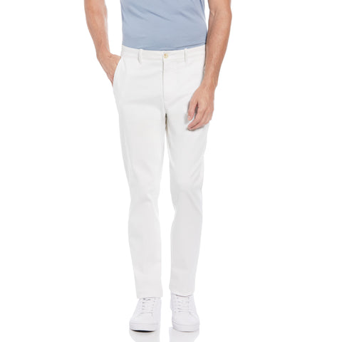 Slim Fit Stretch Chino Flat Front Pant (Bright White) 