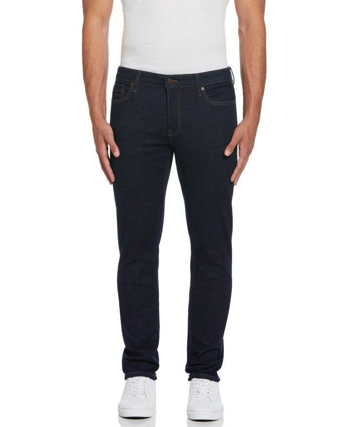 Indigo Rinse Slim Fit Stretch Denim Trousers (Dark Indigo) 