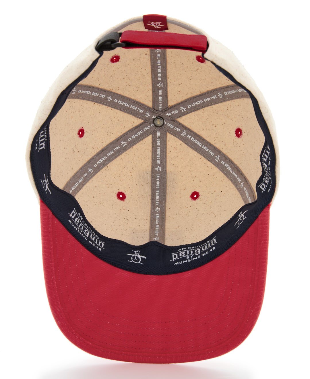 Two-Tone Canvas Hat (Red) 