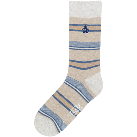Veckman Stripe Dress Sock (Cream) 