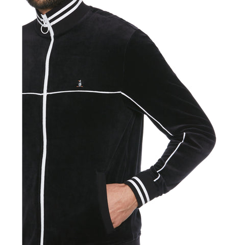 Velour Earl Track Jacket (True Black) 