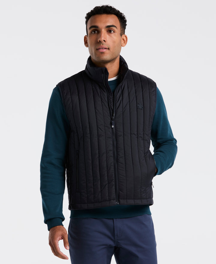 Poly Fill Vertical Channel Vest (Dark Sapphire) 