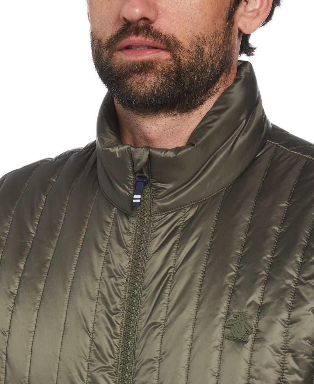 Poly Fill Vertical Channel Vest (Dusty Olive) 