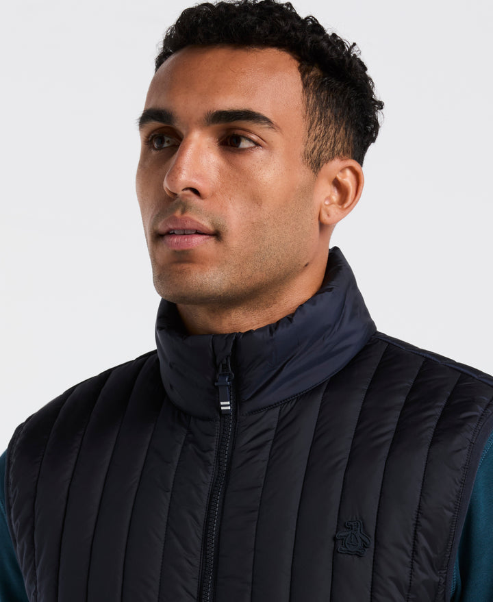 Poly Fill Vertical Channel Vest (Dark Sapphire) 